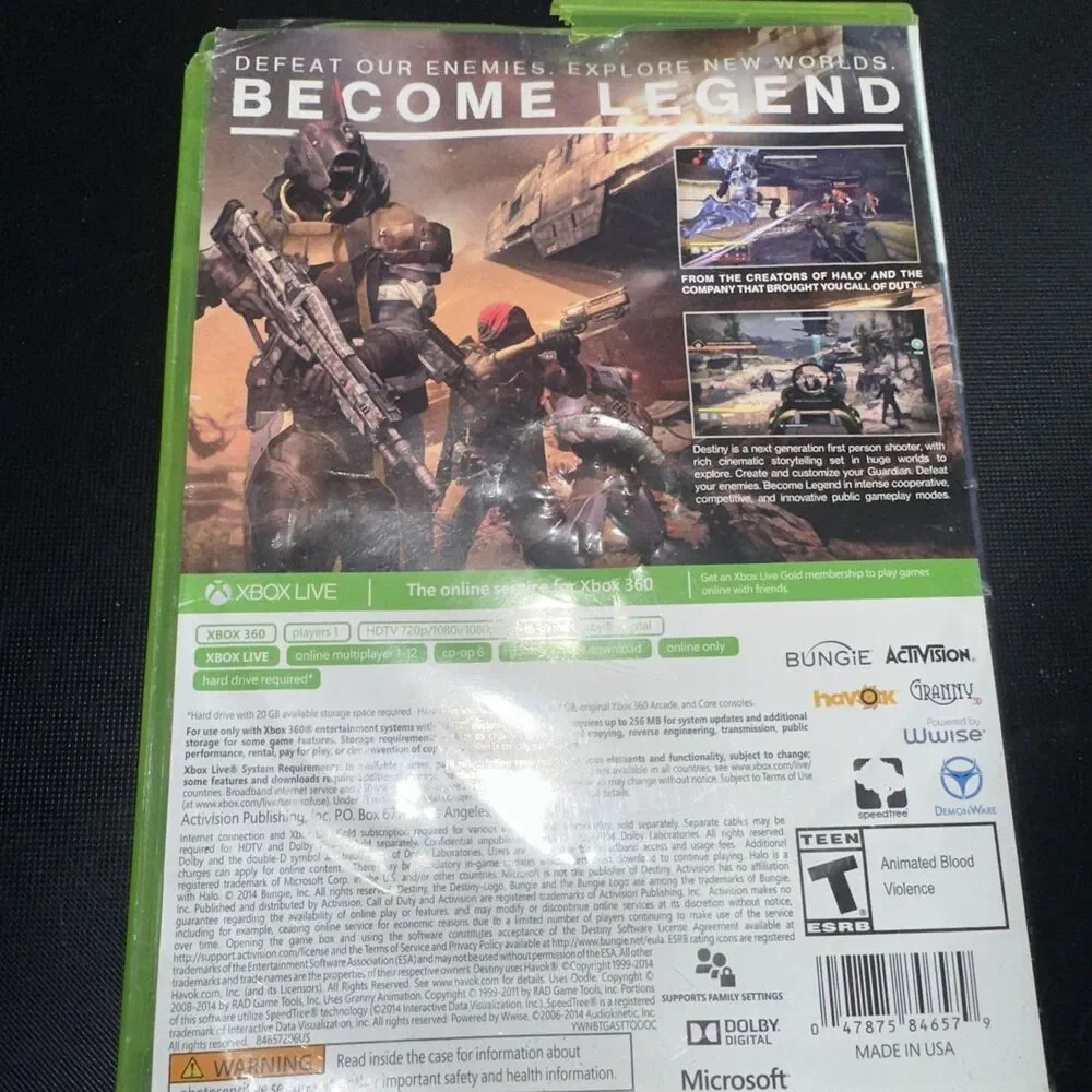 Destiny - Standard Edition - Xbox 360 - Video Game - VERY GOOD